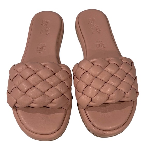 Seychelles Bellissima Womens Woven Slide Flat Sandals In Nude Vegan Leather 7.5 - Picture 1 of 10